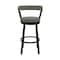 Armen Living Kobe 30" Bar Height Swivel Bar Stool in Black Finish and Gray Faux Leather 721535761777 - alternate 7